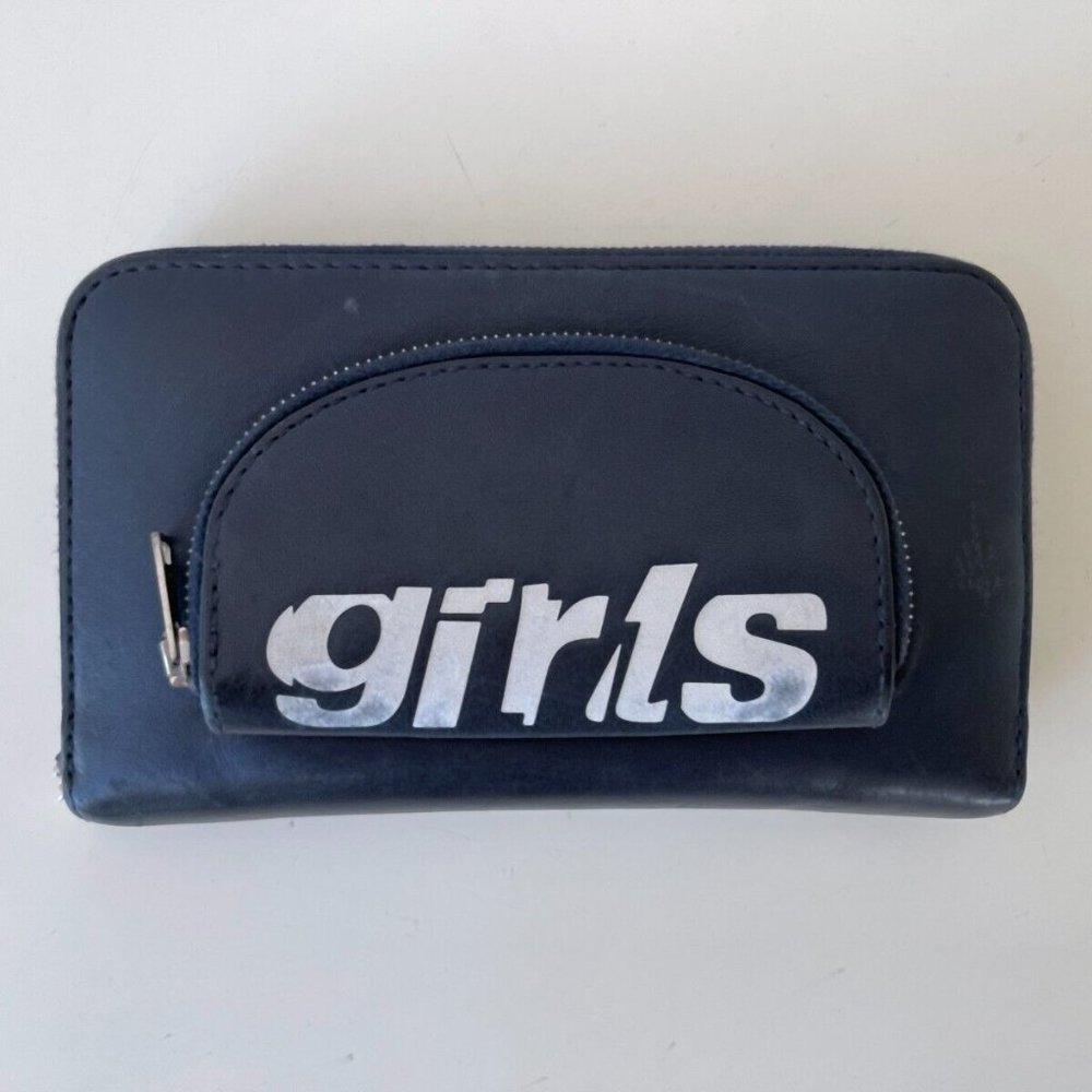 ALEXANDER WANG "Girls" Continental Zip Wallet With Coin Pouch, Navy Blue